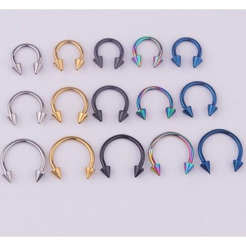 5pcs Stainless Steel Fake Nose Ring Hoop Septum Rings Studs Nose Piercing Fake Piercing Oreja Prircing Baby Jewelry