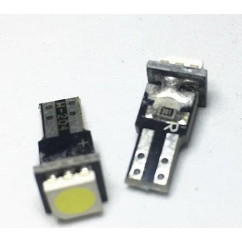 50pcs T5 Led Car interior lights 1SMD 5050 Dashboard Warning Indicator and motorcycle instrument lamp led 12V decode Light