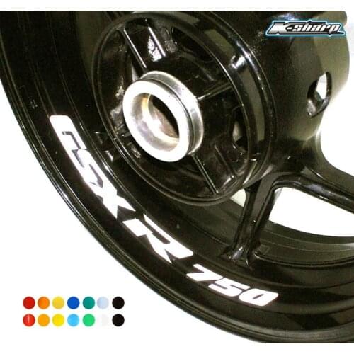 8 X CUSTOM INNER RIM DECALS WHEEL Reflective STICKERS STRIPES FIT SUZUKI GSX R 750