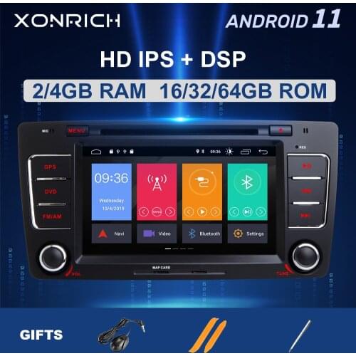 IPS DSP 2 Din Android 10 Car Radio DVD Player For Skoda Octavia 2 3 A 5 A5 Yeti GPS Navigation Multimedia Stereo 8Core 4GB 64GB