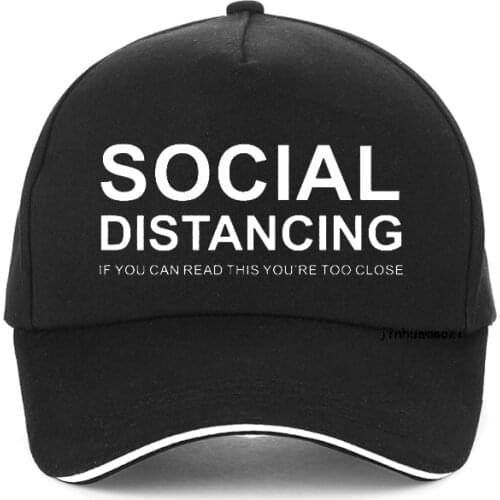 Social Distancing If You Can Read This You're Too Close Printed Woman Baseball Cap Social Distancing Funny Unisex sunhat