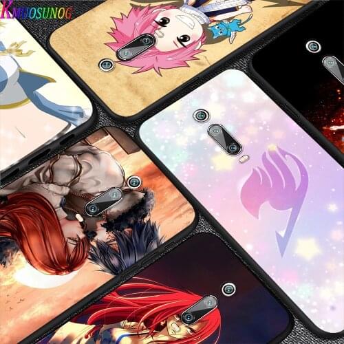Bright Black Cover Anime Fairy Tail For Xiaomi Redmi 10X 9C 9A 9 GO K20 8A 8 7A 7 S2 6A 6 5 4X Pro 5G Phone Case