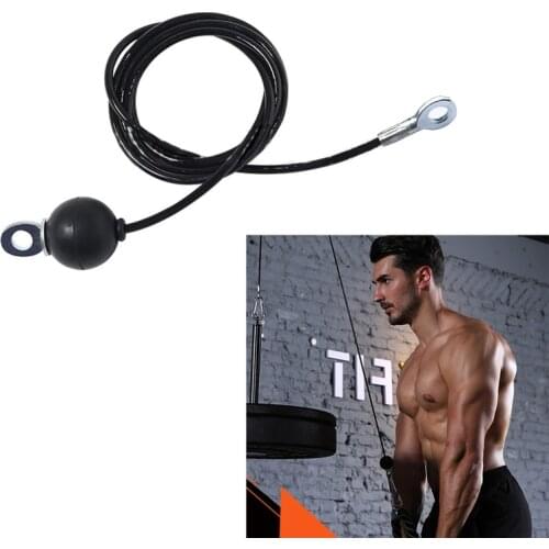Fitness DIY Pulley Cable PU Coated Steel Wire Rope Arm Biceps Triceps Blaster Hand Strength Training Machine Attachment System
