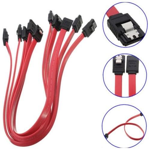 39cm Serial ATA SATA 3 RAID Data HDD Hard Drive Disk Signal Cables Yellow Red Straight High Speed SATA Data Cable