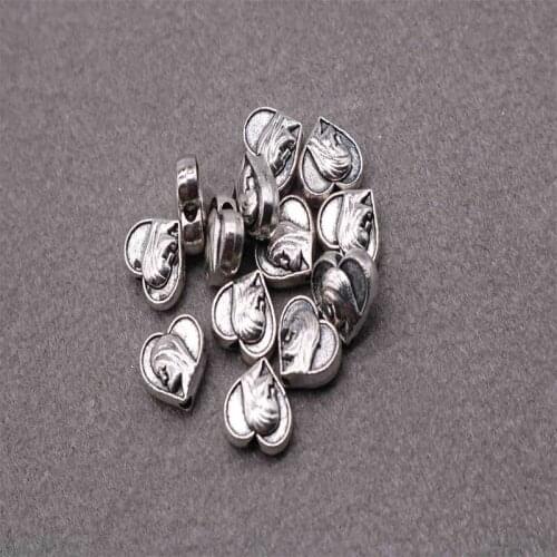 Catholic Heart Heart Kongzhu Maria Medal Cross Catholic Charm Alloy Handmade Jewelry DIY Jewelry