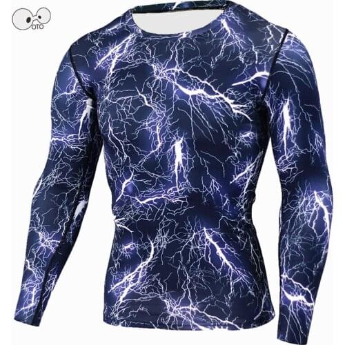 MMA Rashguard Mens Compression Running Shirts Keep Fit Fitness Long Sleeves Base Layer Skin Tight Weightlifting Elastic T Shirts