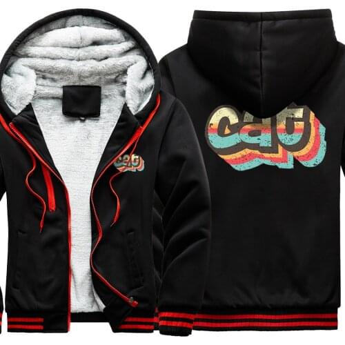 Cat Cartoon 2020 New Arrival Camouflage Mens Raglan Thicken Jackets Long Sleeve Hip Hop Fashion Korean Style moletom masculino