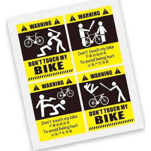 Bicycle Don't Move My Bike Warning Sticker Mountain Bike Frame Decorative Decal Waterproof PVC Sticker Cycling Car Accessory
