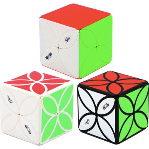 Genuine QiYi MoFangGe Clover Cube Strange-shape Magic Speed Cube Puzzle Twist Cubes Toys For Children Kids