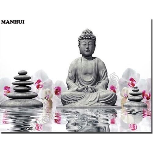 New Diamond Painting Full Square Diamond Embroidery Buddha statue DIY Kit Mosaic Decorative Rhinestone Decor MH053