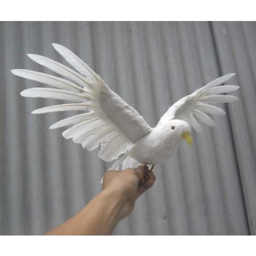 New simulation white pigeons toy polyethylene & furs wings dove doll gift about 48x28cm 1230