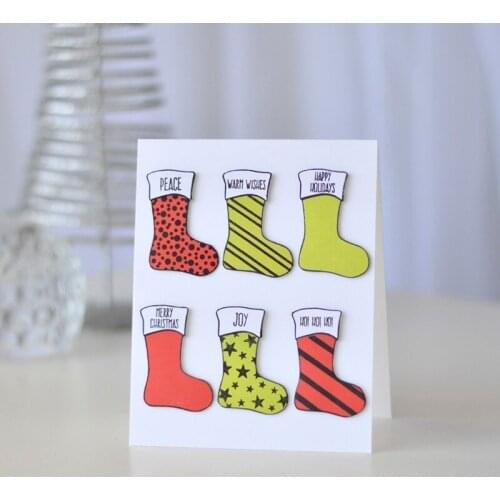 New Winter Christmas Stocking Clear Stamps Set Seal for DIY Scrapbooking Album DIY Decor Transparent Stempels Silicone New