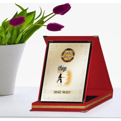 Personalized The Year 'S Best Firefighter Officer Red Plaque Award