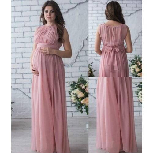 Maternity Photography Props Dress Pregnancy Sleeveless Clothes Maxi Photography Chiffon Dresses Maternity For Pregnant Women