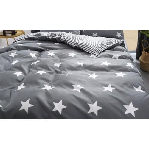 1PC Duvet Cover 260x220 175x210 Queen King Twin Full Quilt Cover Blanket Cover Bedding Grey stars