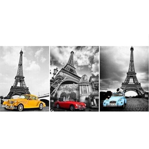 Full,Diamond Embroidery,5D diy Diamond Painting Paris,car,Street,Cross Stitch,3D,Diamond Mosaic,Needlework,home decor C174