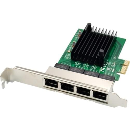 PCIE Quad Gigabit 2 4 ports RJ45 Cat5e Cat6e 10/100/1000Mbps Ethernet Nics RTL8111F ASM1184 For PCI e Express applications