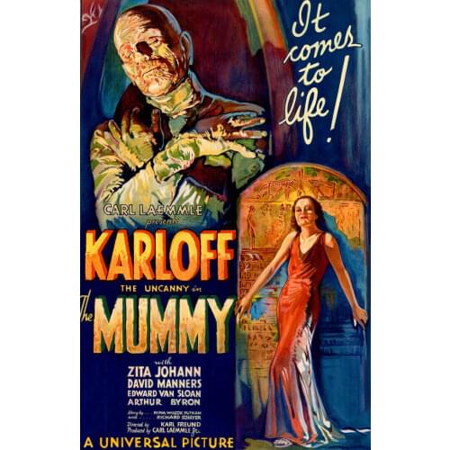 The Mummy Boris Karloff Art Silk Poster Print 24x36inch