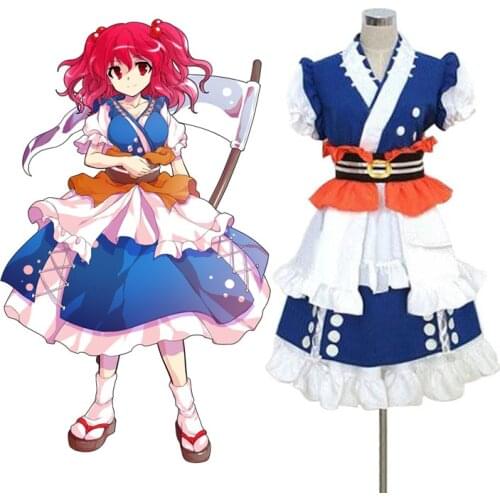 Touhou Project Scarlet Weather Rhapsody Shinigami Komachi Onozuka Dress Outfit Game Cosplay Costume H028