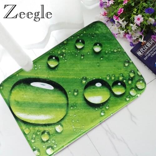 Zeegle Cobblestone Printed Doormat for Entrance Door Absorbent Bathroom Carpets Bath Mat Anti-slip Kitchen Area Rug Hallway Mats