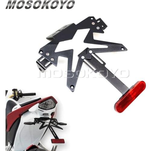 Motorcycle Tail Number Plate Holder Fender Eliminator Red Reflector for Kawasaki Z750 Z800 Z900 ER6N ER6F