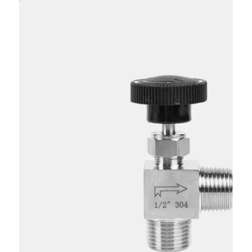 1/8" 1/4" 3/8" 1/2" BSP Male Thread 304 Stainless Steel Right Angle High Pressure Shut Off Needle Valve