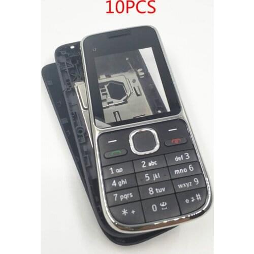10Pcs/lot Original New Full Housing Case Cover For Nokia C2-01 Battery Cover Housing case With English Keyboard