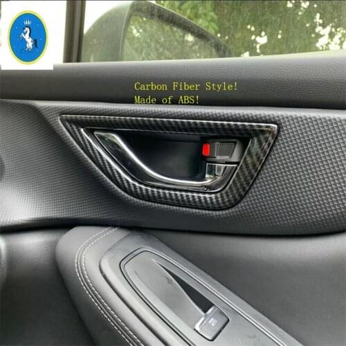 Yimaautotrims Accessory Inner Car Door Pull Doorknob Handle Bowl Decoration Cover Trim 4 Piece Fit For Subaru Forester 2019 2020