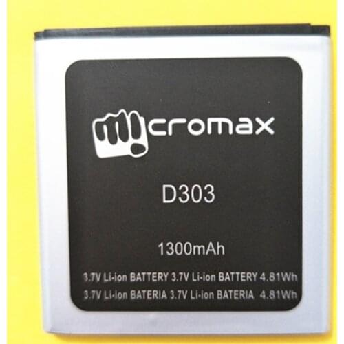 B-TAIHENG High Quality D303 D 303 1300mAh Li-ion Battery for Micromax D303 Mobile phone Battery
