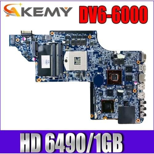 Free Shipping Laptop Motherboard For HP Pavilion DV6T DV6-6000 motherboard HD 6490/1GB