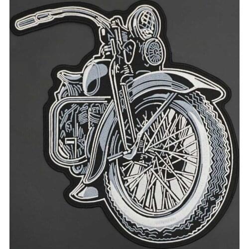 Large Motorcycle Embroidery Patch for Jacket Back Vest Motorcycle Club Biker