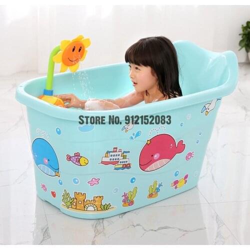 Childrens Bathtub Plastic Household Baby Bathtub With Cover Baby Bath Tub Bath Tub Plus Large Bidet