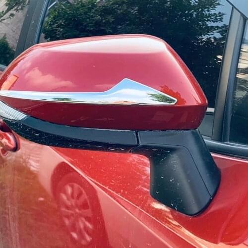 For Toyota Yaris 2020 2021 ABS Chrome Car Rearview mirror strip Cover Trim Cap Garnish Molding Overlay Styling Accessories