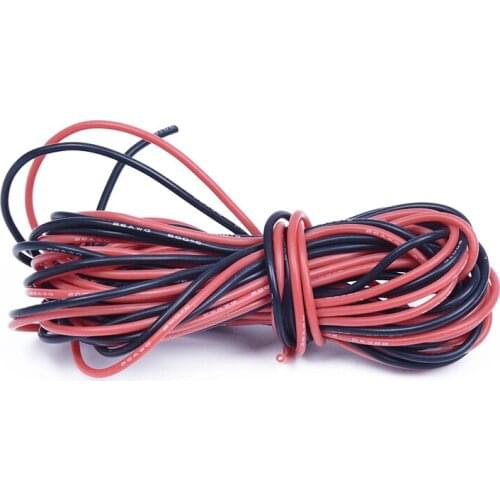 Hot 2x 26 Gauge AWG Silicone Rubber Wire Cable Red Black Flexible