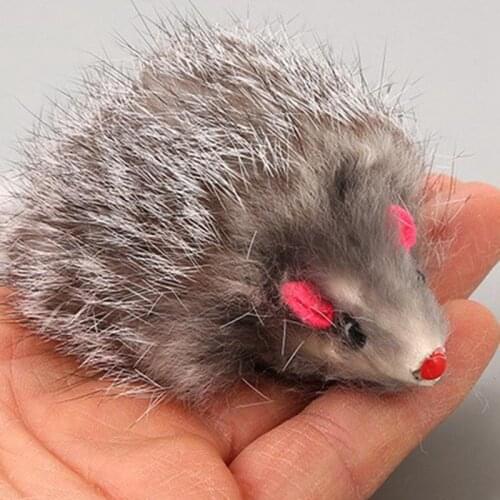 1Pcs Rabbit Fur False Mouse Cat Pet Toys Cat Long Haired Tail Mice Soft Real Rabbit Fur Toys For Cats Dogs Toys