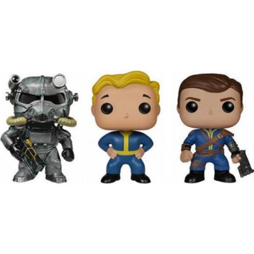 Fallout 4 Lone Wanderer 47# Steel 49# Vault 53# Vinyl Action Figures Collection Model Children Toys