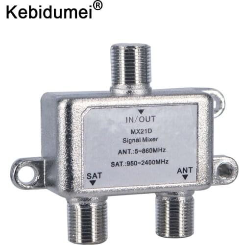 2pcs 2 Ways Satellite Splitter for ANT SAT VHF UHF Signal mixer digital satellite TV CATV DVB Switch Combiners diplexers Cable