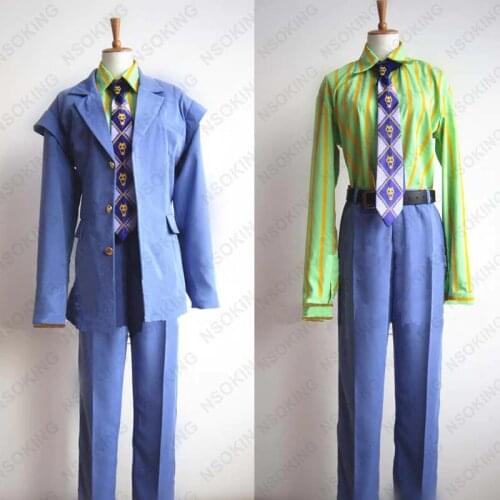 JoJos Bizarre Adventure Kira Yoshikage Cosplay Costume Whole Set