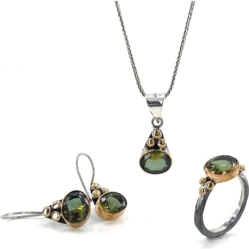 Authentic Handwork Zultanit color changing stone Silver Set Suit