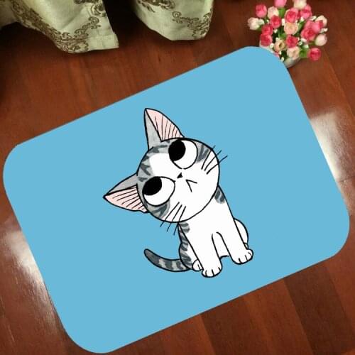 Mats Anti Slip Floor Mat Fashion Cheese cat chis sweet home cartoon Carpet Printed Pattern Carpet Rug for Bathroom Door