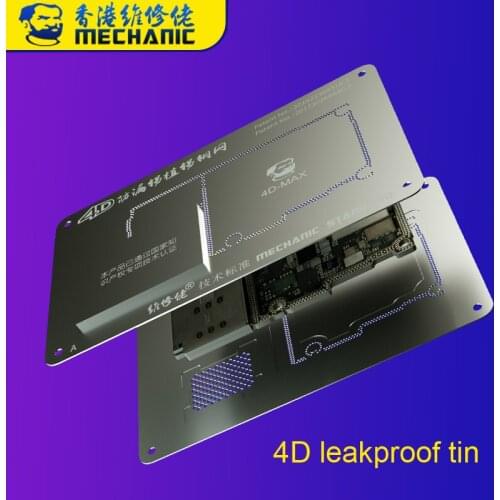 MECHANIC 4D BGA Reballing Stencil for Phone 11 11Pro Pro Max X XS XSMAX Motherboard Tin Leak-proof Middle Layer Planting Tin