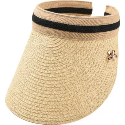 Fashion bow empty top hat baseball cap hip-hop outdoor solid color snapback hat unisex big eaves sunshade anti-UV sun hat