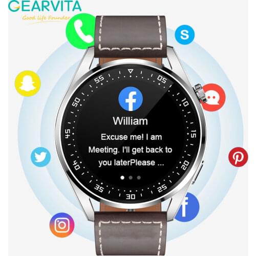 Gearvita Smart Watch Men IP67 Waterproof GPS track movement Blood Pressure/Oxygen Heart Rate Fitness Sleep monitoring Smartwatch