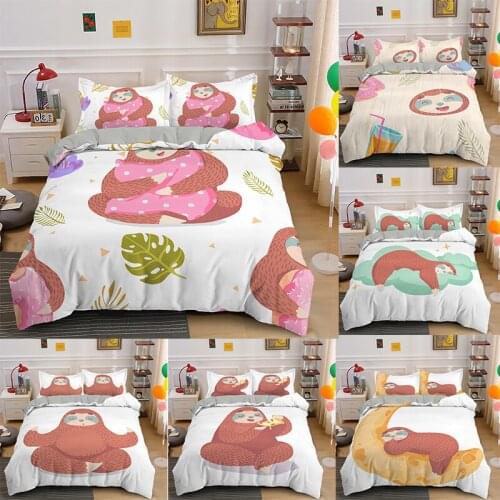 Cartoons Bedding Set 3d Print Duvet Cover Comforter 2/3Pcs Quilt/Pillowcase
