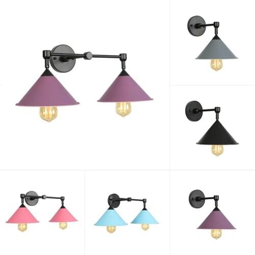 Pink Black Grey Blue Purple Multi-color Double Headed Wall Lamp Of Room Indoor Bedroom Vanity Mirror Wall Light Fixture Led 220v