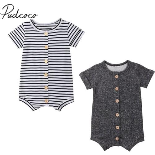 2018 Brand New Newborn Toddler Infant Baby Boys Girl Casual Romper Jumpsuit Cotton Short Sleeve Clothes Summer Sunsuit Outfits