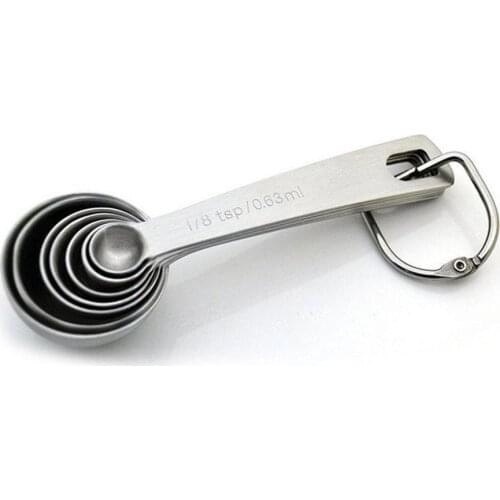 New 7Pcs/Set Stainless Steel Measuring Baking Spoons Cooking Cups Teaspoons Utensil Kitchen Gadget Measure Accessories