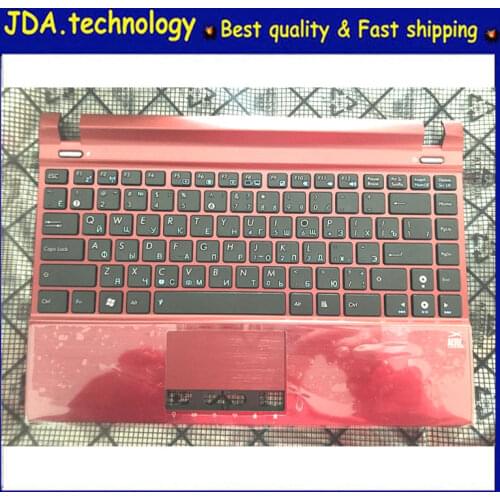 MEIARROW New/orig RED Upper cover C shell for ASUS U24 U24E U24E-1A RU Russian keyboard Palmrest topcase C cover