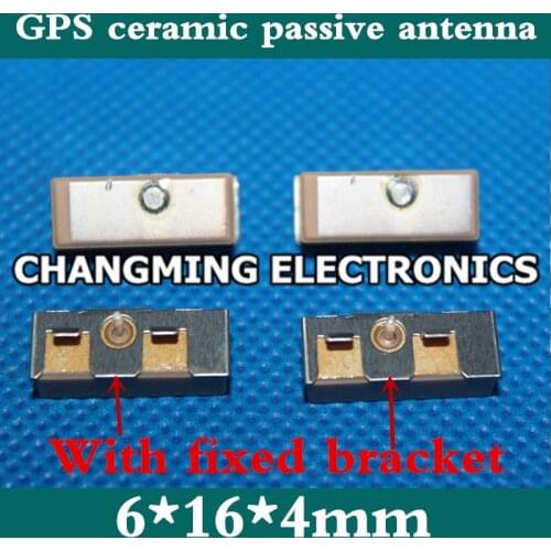 GPS passive ceramic antenna 6*16*4mm GPSH014BP With fixed bracket(working 100% Free Shipping)10PCS