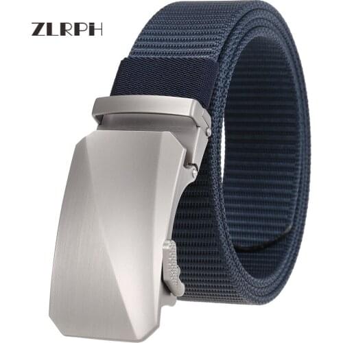 ZLRPH New Hot Sale Men Belt High Quality Automatic Buckle Nylon Belt OutdoorTravel Waist Belt